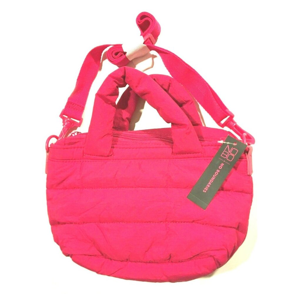 Hot Pink Nylon Cross Body Bag Purse No Boundaries SC029